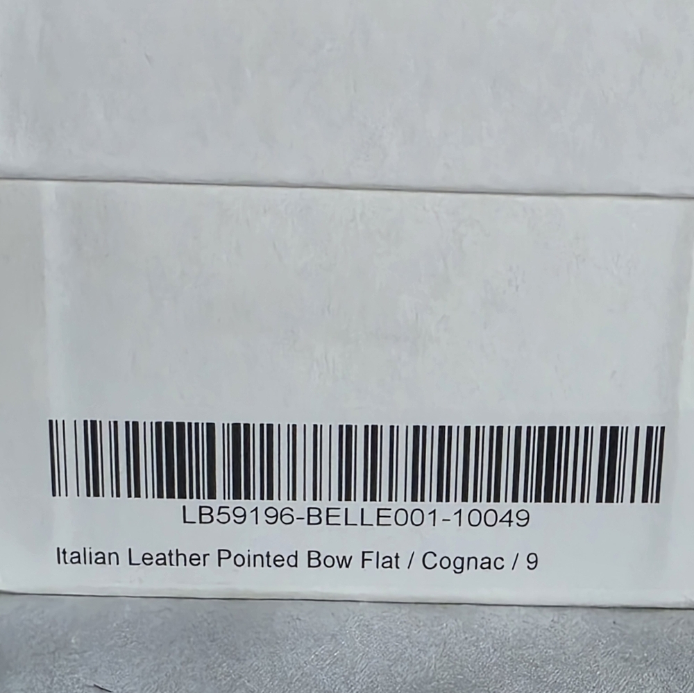 Quince FIRE! NIB! Italian Leather Bow Ballet Flat in Cognac. Sz 9. R2S!! - Picture 9 of 14